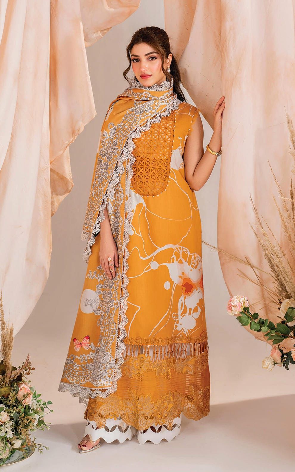 Asifa Embroidered Unstitched 3 Piece