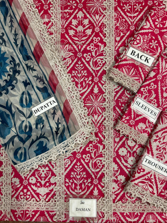 Aneela's Printed Unstitched 3 Piece
