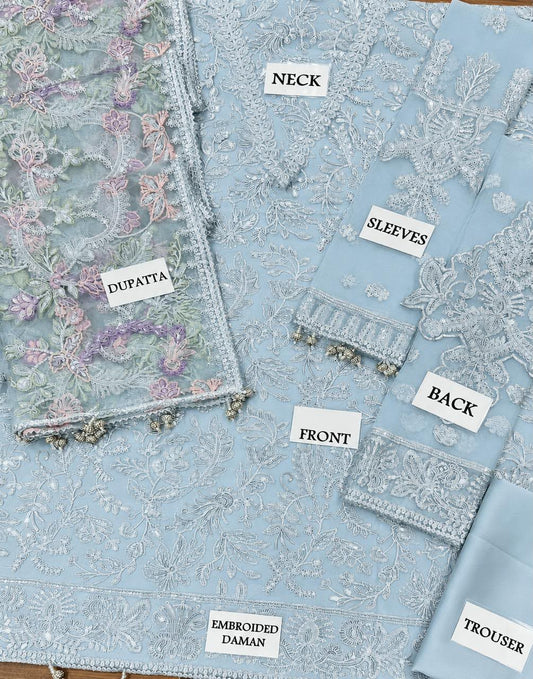 Zarif Festive Embroidered Unstitched 3 piece