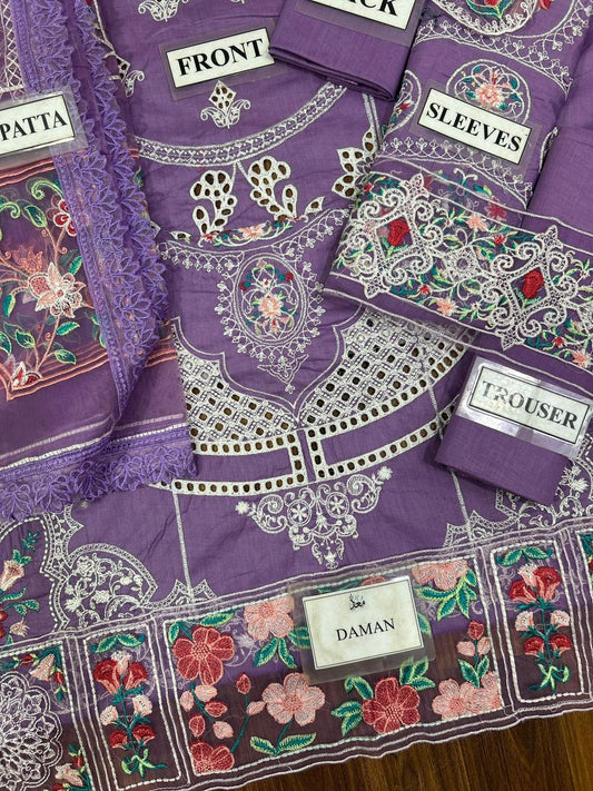 Bin ilyas Embroidered Unstitched 3 Piece