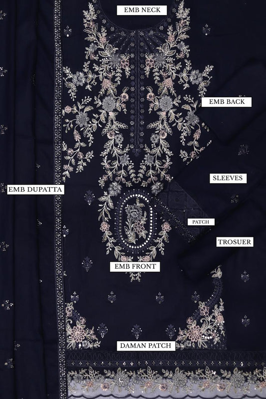 Maria.B Lawn Embroidered Unstitched 3 piece