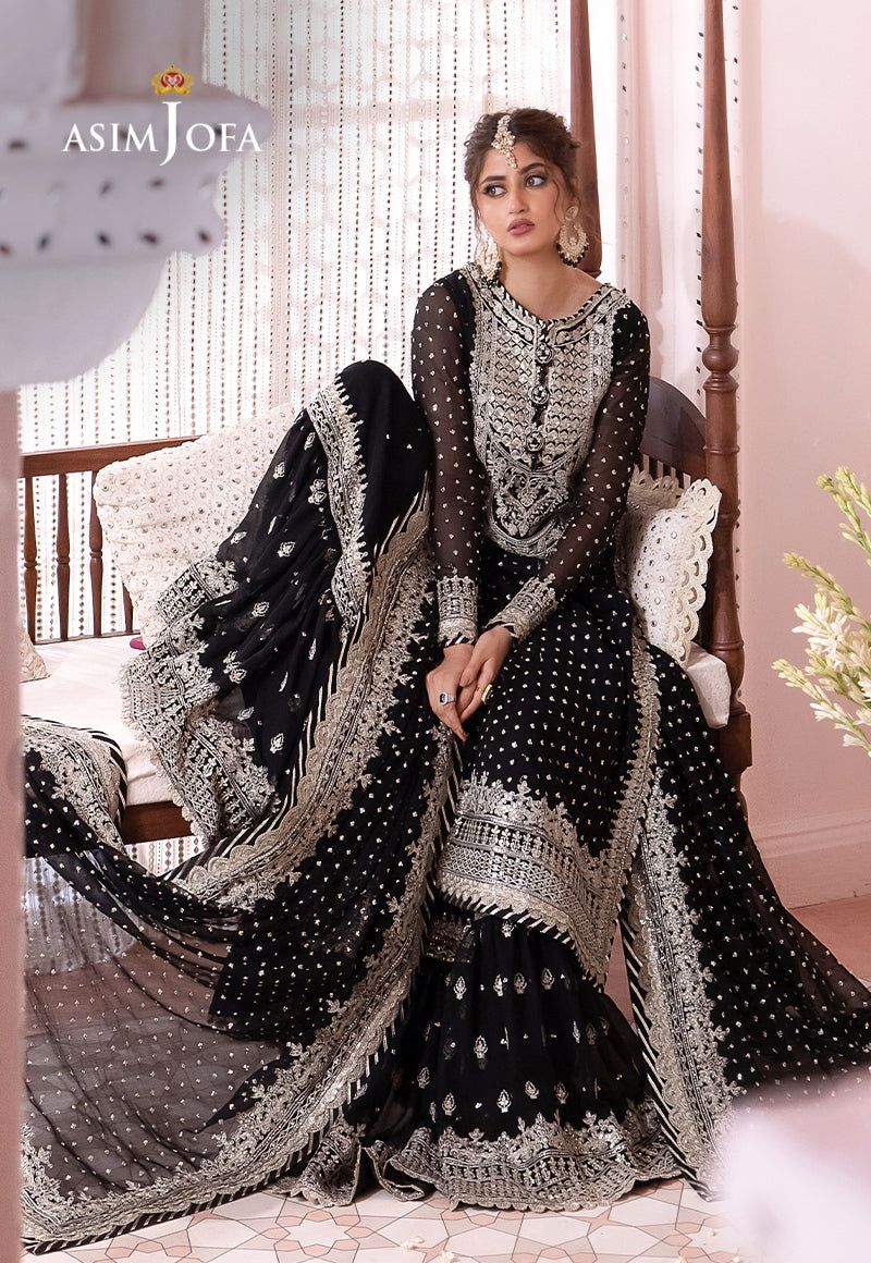 Asim Jofa luxury Chiffon Unstitched 3 Piece