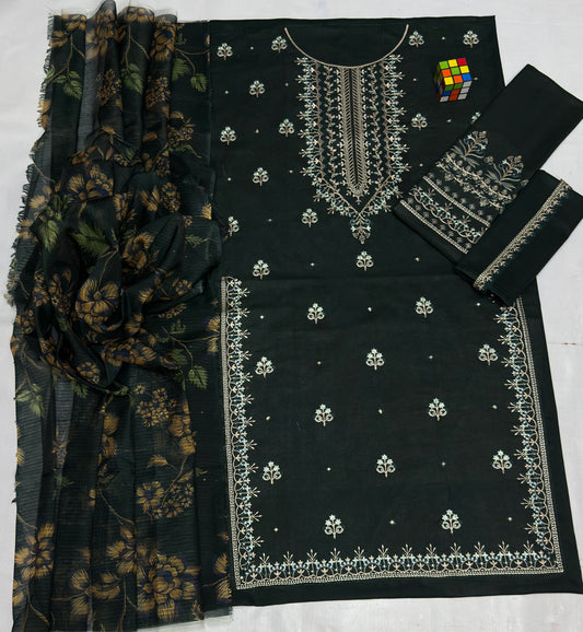 Batik 4038 Embroidered Unstitched 3 Piece