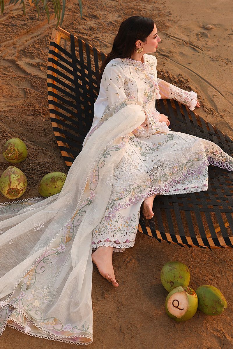 Qalamkar Chickenkari Unstitched 3 Piece