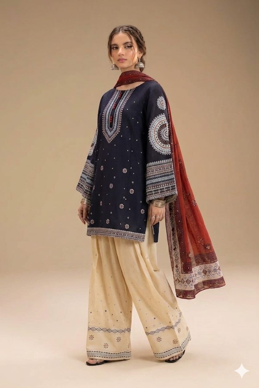Jazmin Lawn Embroidered Unstitched 3 piece