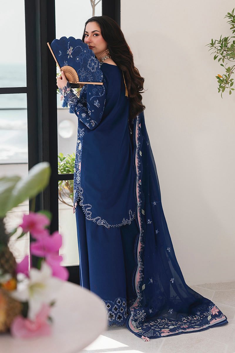 Qalamkar Chickenkari Unstitched 3 Piece