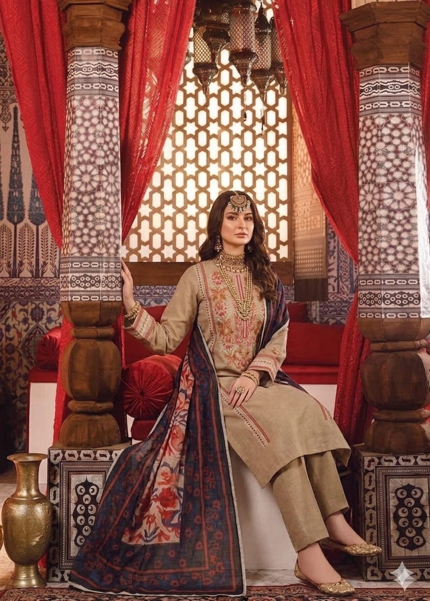 Khaadi Lawn Embroidered Unstitched 3 Piece