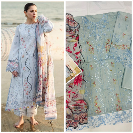 Qalamkar 1107 Embroidered Unstitched 3 Piece