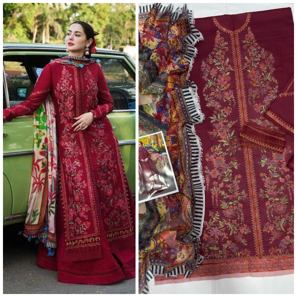 Coco 1000 Embroidered Unstitched 3 Piece