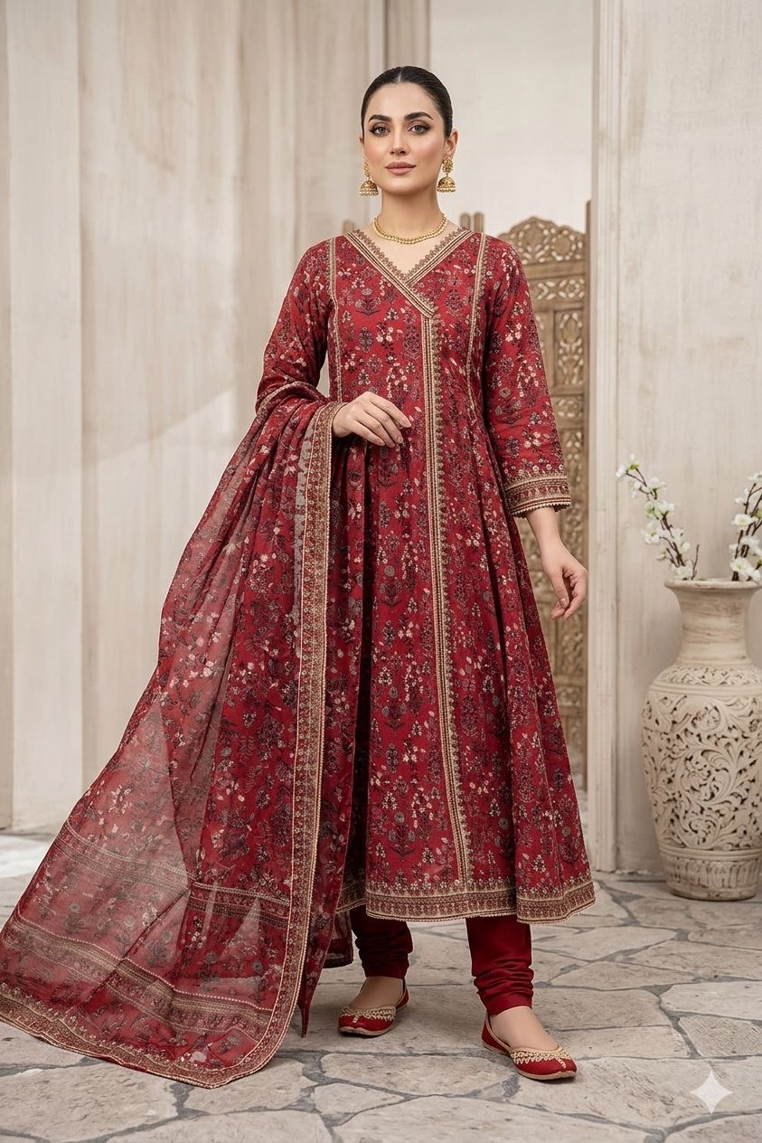 Maria.B 5114 Embroidered Unstitched 3 Piece