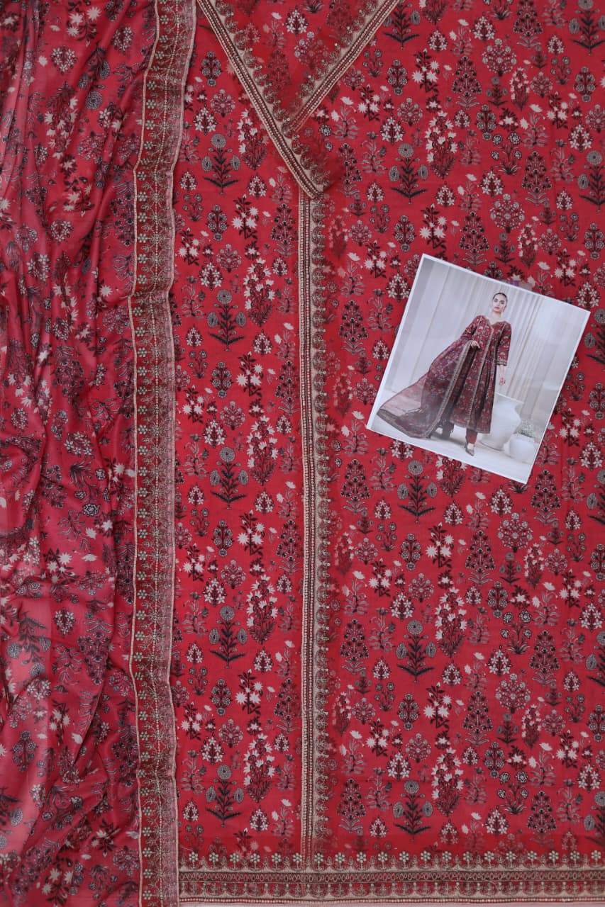 Maria.B 5114 Embroidered Unstitched 3 Piece