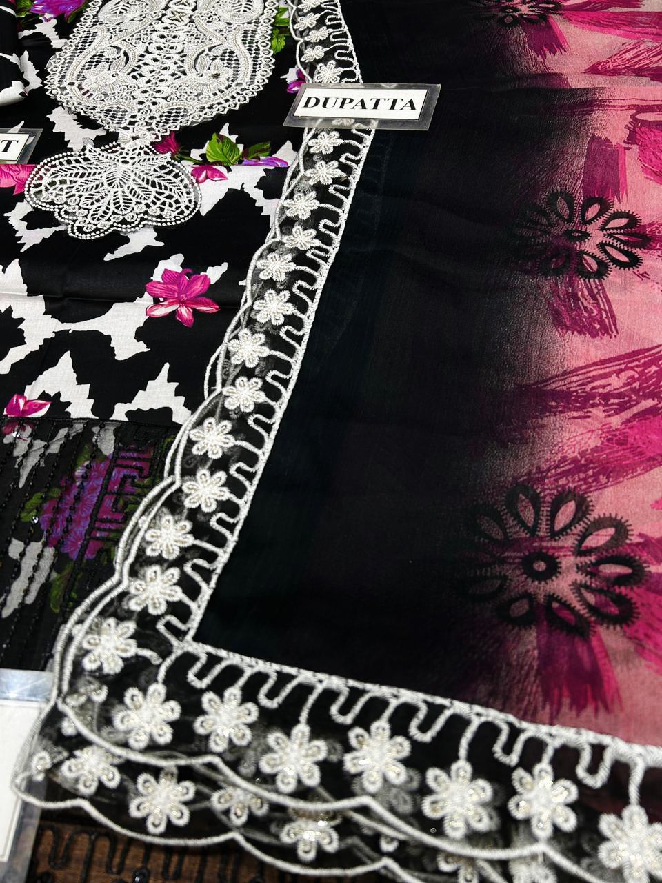 Nureh Embroidered Unstitched 3 Piece
