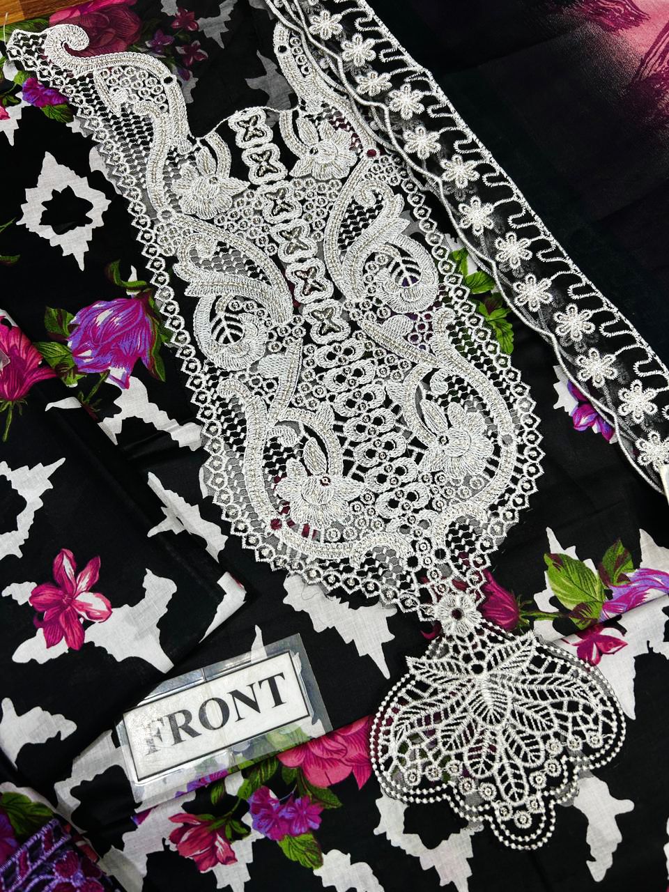 Nureh Embroidered Unstitched 3 Piece