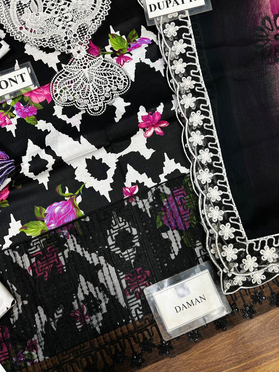Nureh Embroidered Unstitched 3 Piece