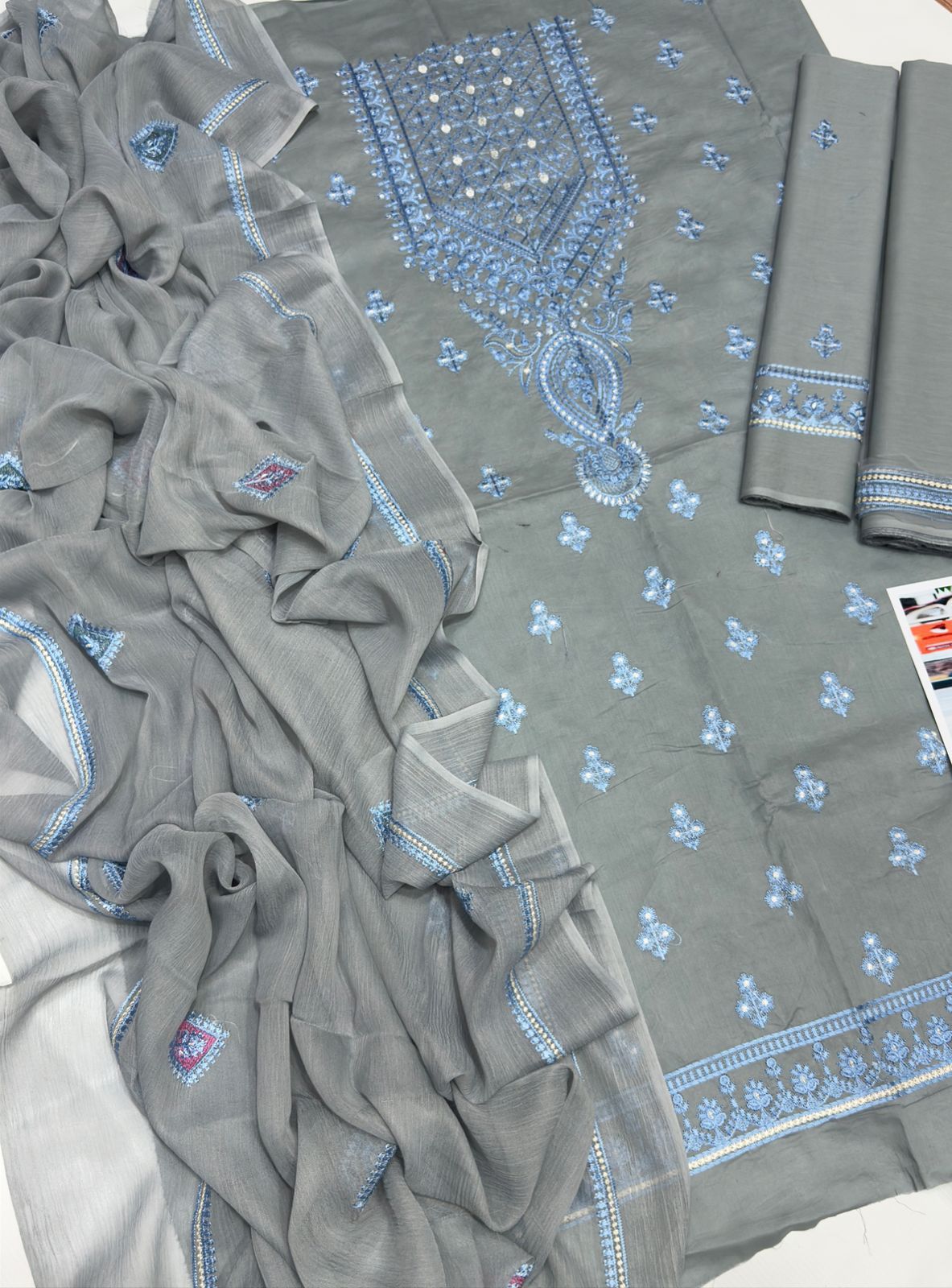 Breeze 1020 Embroidered Unstitched 3 Piece