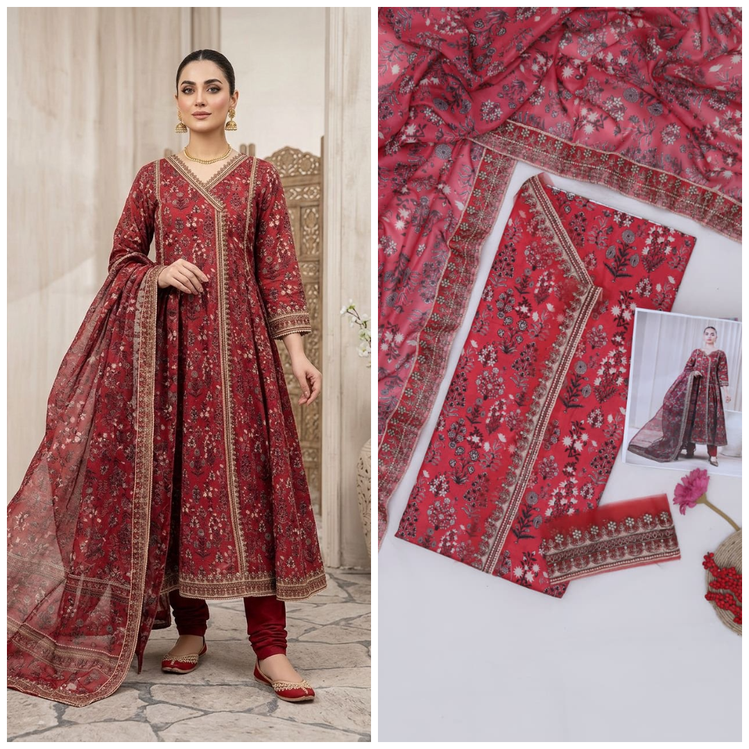 Maria.B 5114 Embroidered Unstitched 3 Piece