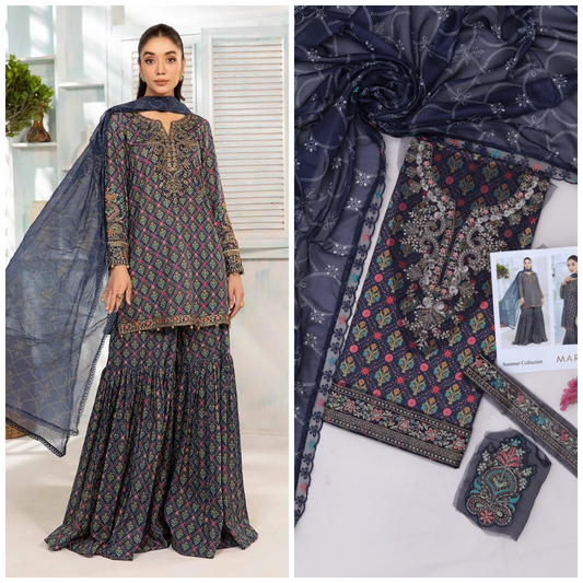Maria.B 5210 Embroidered Unstitched 3 Piece