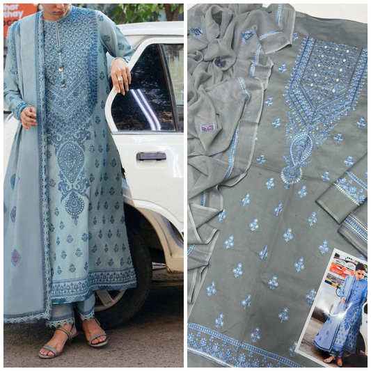 Breeze 1020 Embroidered Unstitched 3 Piece