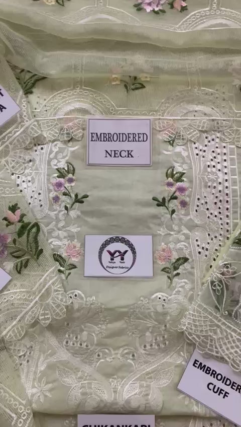 Elaf Chickenkari Embroidered Unstitched 3 piece