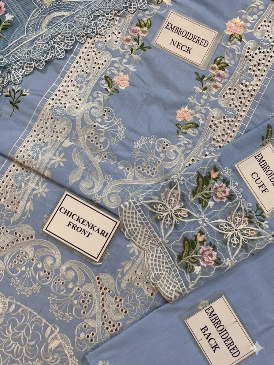 Elaf Chickenkari Embroidered Unstitched 3 piece