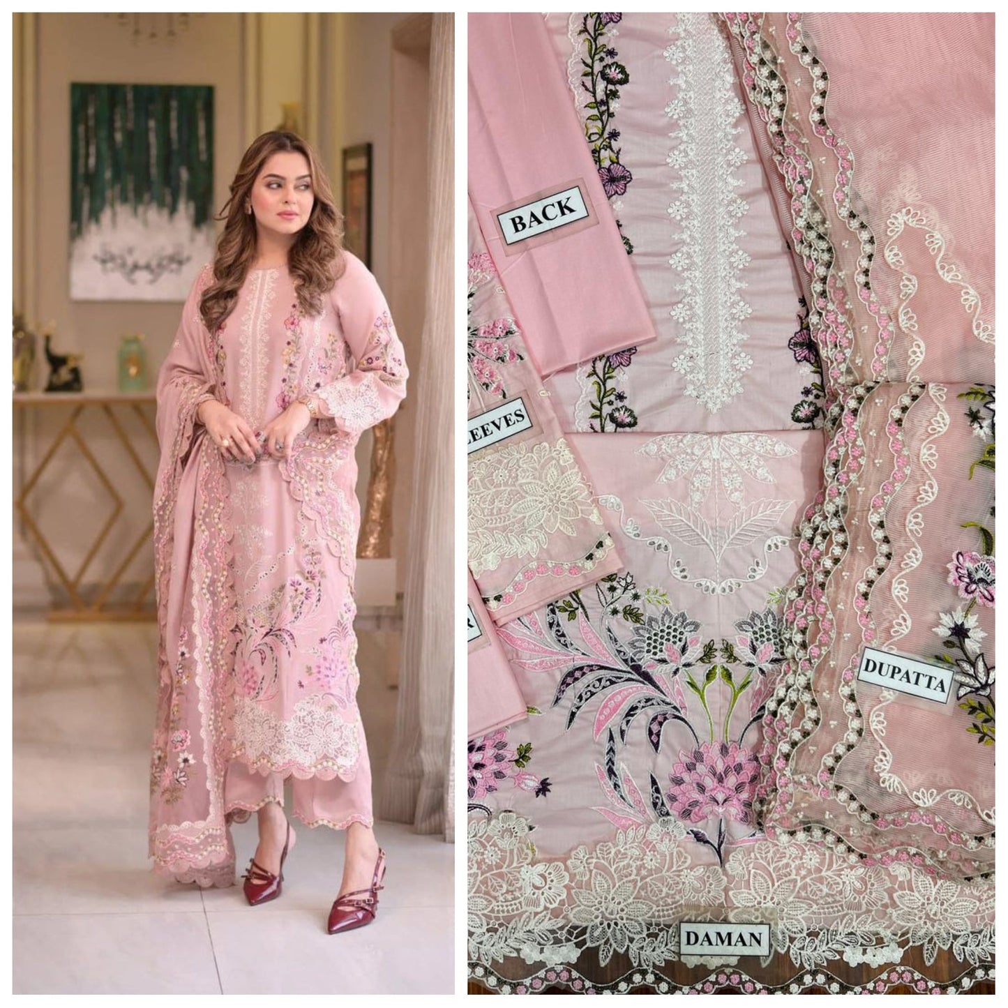 Aneela Embroidered Unstitched 3 Piece