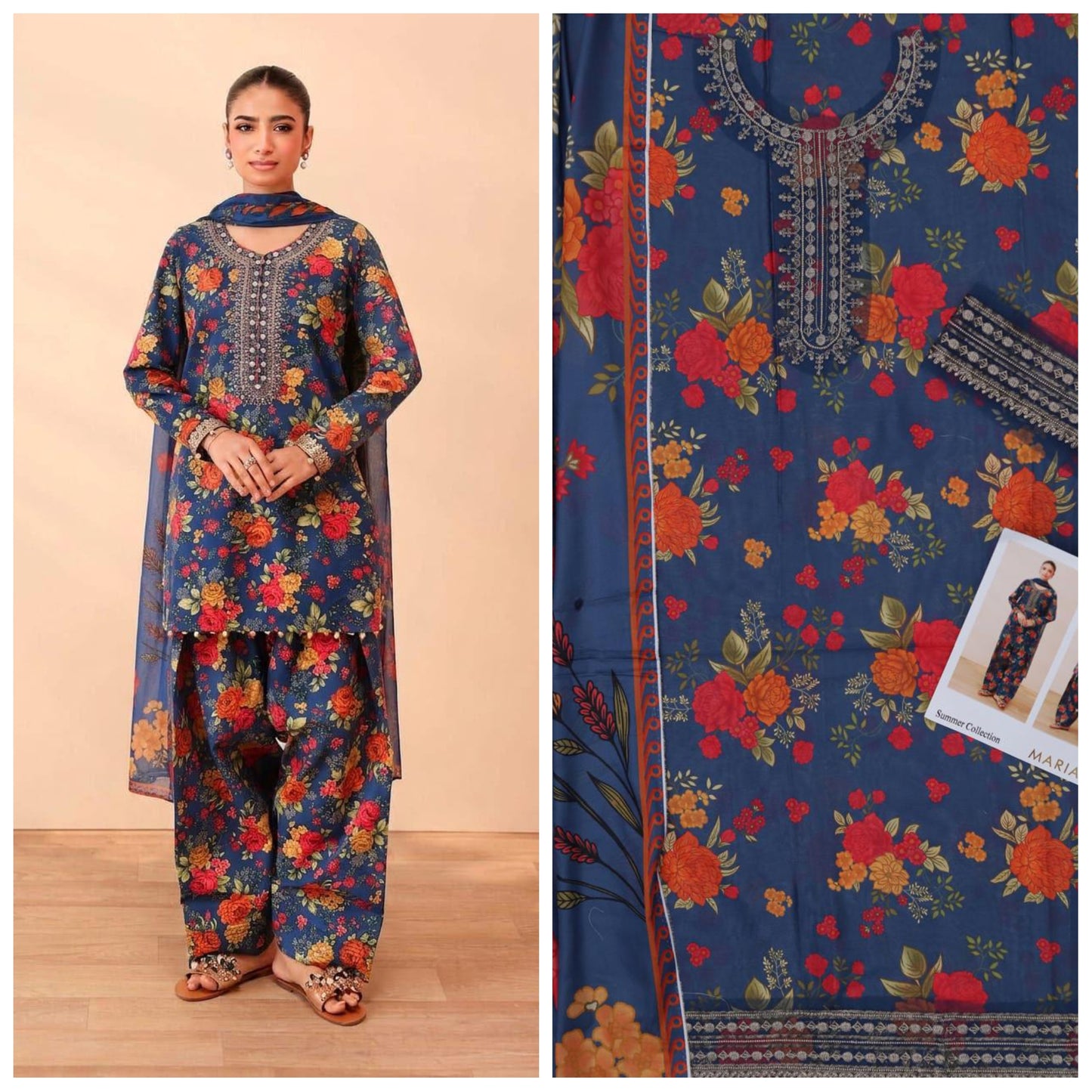 Maria.B Lawn Printed Unstitched 3 Piece