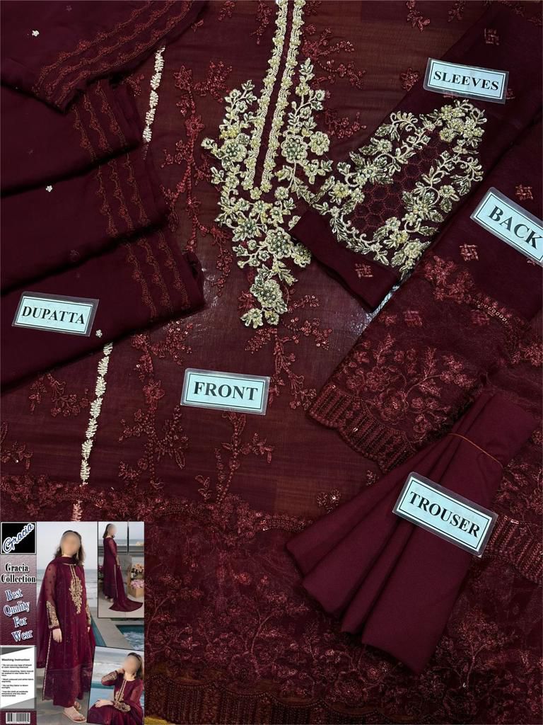 Azure Festive Embroidered Unstitched 3 piece
