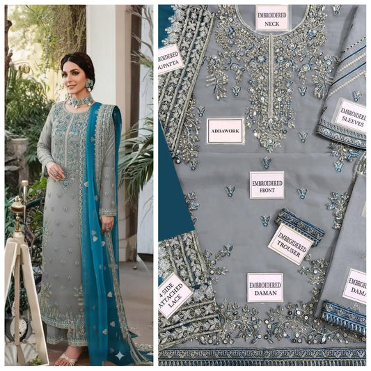 Akbar Aslam Festive Embroidered Unstitched 3 piece