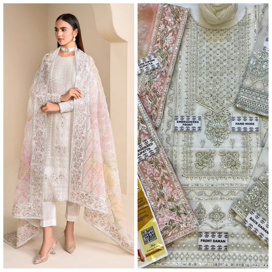 Here Embroidered Unstitched 3 Piece