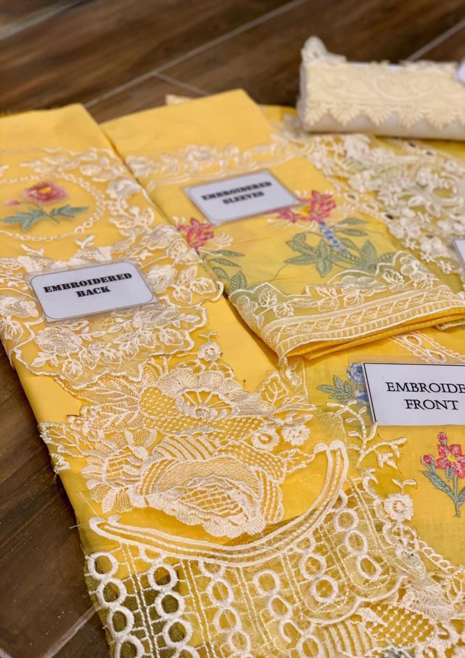 Crimson Luxury Chickenkari Unstitched 3 Piece