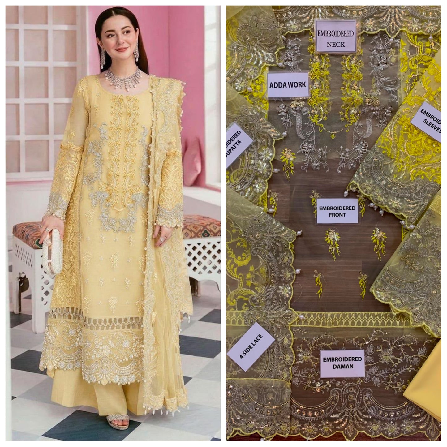 Elaf Bridal Embroidered Unstitched 3 Piece