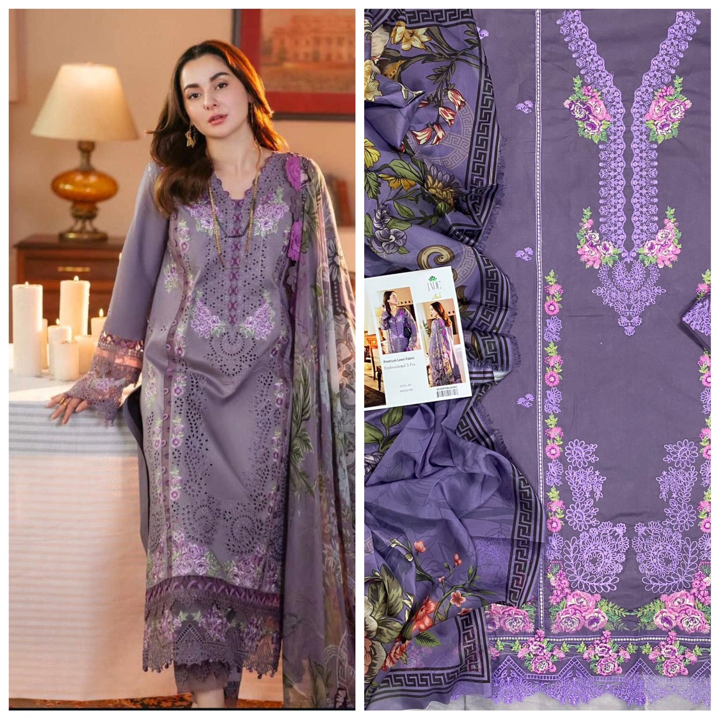 Jade Lawn Embroidered Unstitched 3 piece