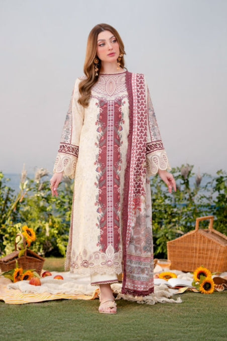 Aabyan 5051 Embroidered Unstitched 3 Piece