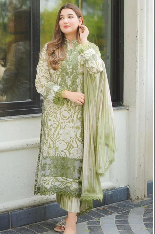 Aneela's Embroidered Unstitched 3 Piece