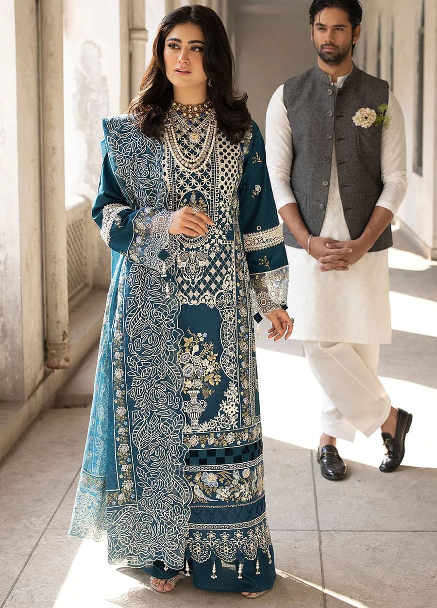 Mahnur Lawn Embroidered Unstitched 3 Piece