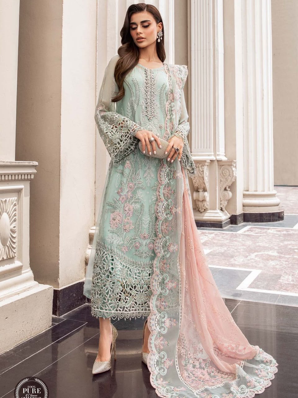 Maria.B Festive Embroidered Unstitched 3 piece