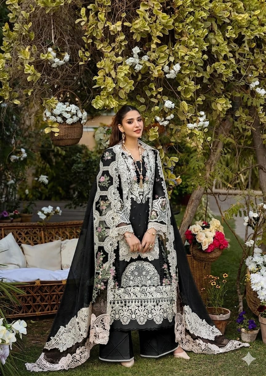 Elaf Chickenkari Embroidered Unstitched 3 Piece