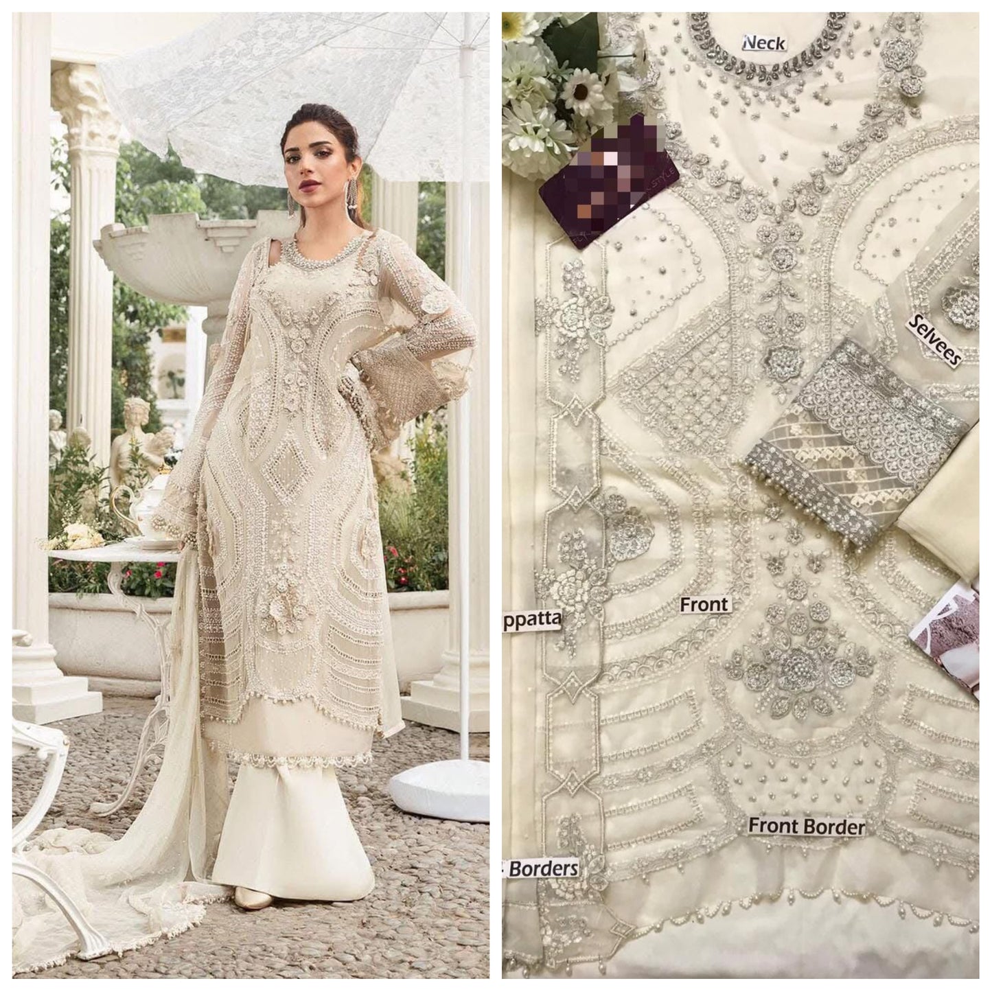 Maria.B Festive embroidered unstitched 3 piece