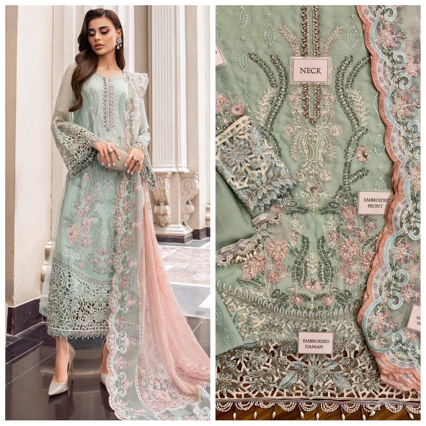 Maria.B Festive Embroidered Unstitched 3 piece