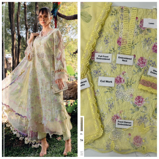 Maria.b Lawn Embroidered Unstitched 3 Piece