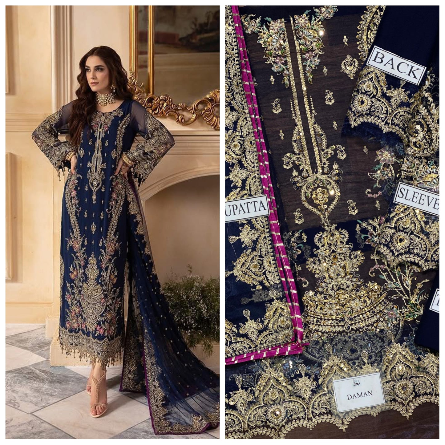 Charizma Festive Embroidered Unstitched 3 piece
