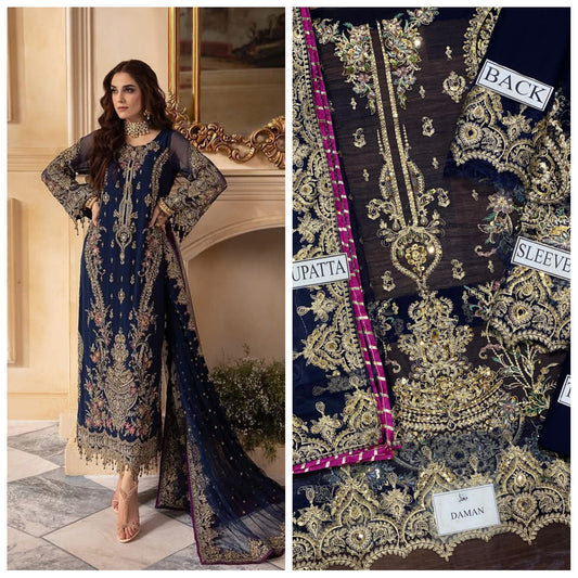 Charizma Festive Embroidered Unstitched 3 piece