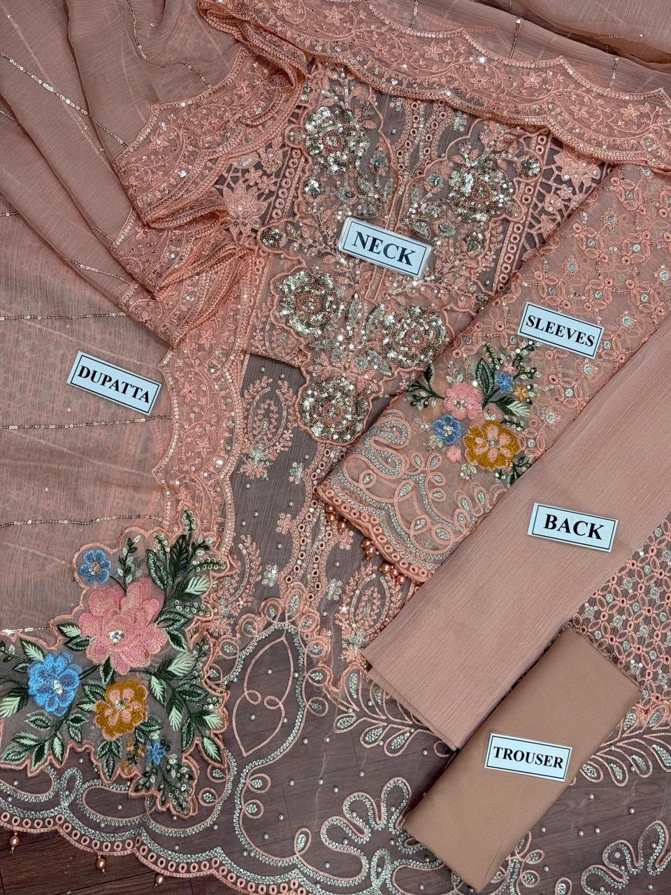 Maria.B Festive Embroidered Unstitched 3 piece