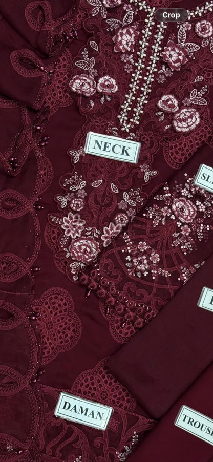 Maria.B Festive Embroidered Unstitched 3 piece