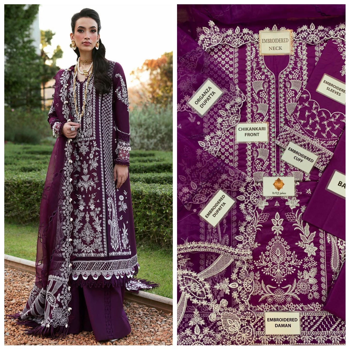 Crimson Embroidered Unstitched 3 Piece