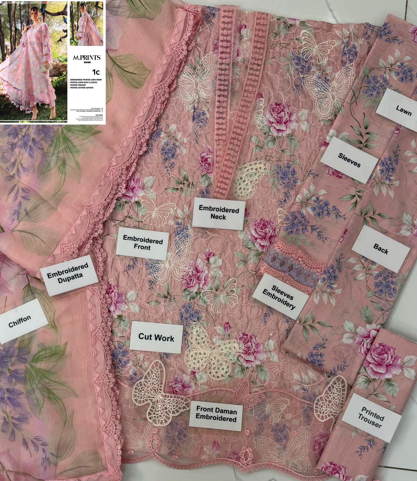 Maria.b Lawn Embroidered Unstitched 3 Piece