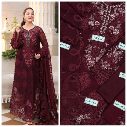 Maria.B Festive Embroidered Unstitched 3 piece