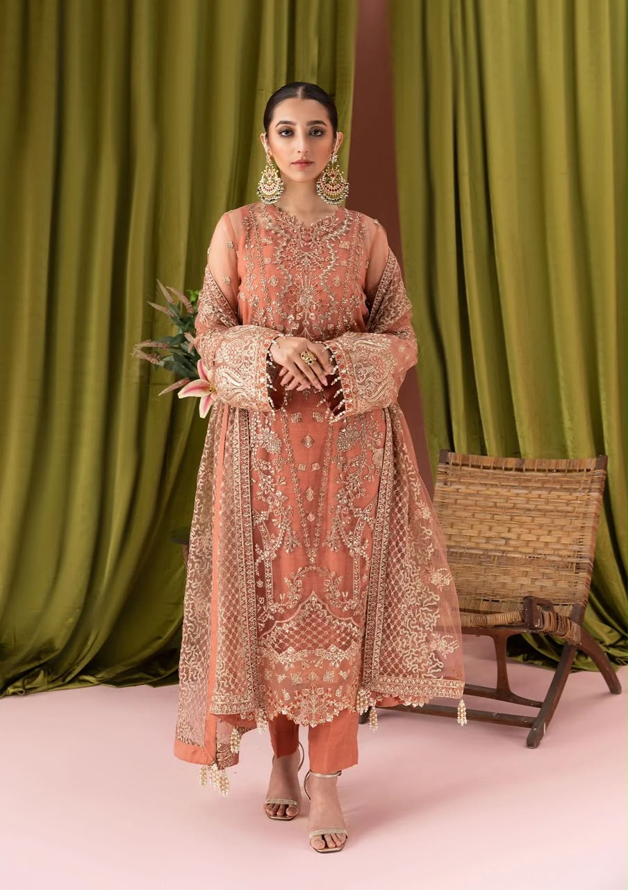 Zaha Festive Embroidered Unstitched 3 Piece