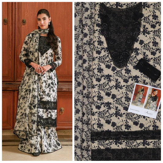 Maria.B Lawn Printed Unstitched 3 Piece