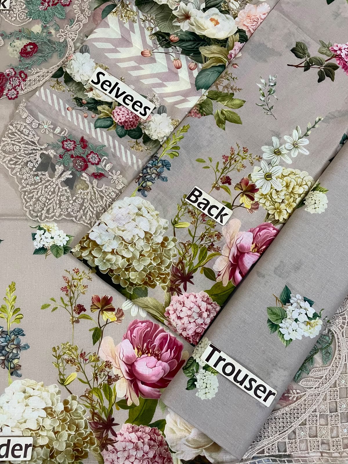 Elaf Lawn Embroidered Unstitched 3 piece